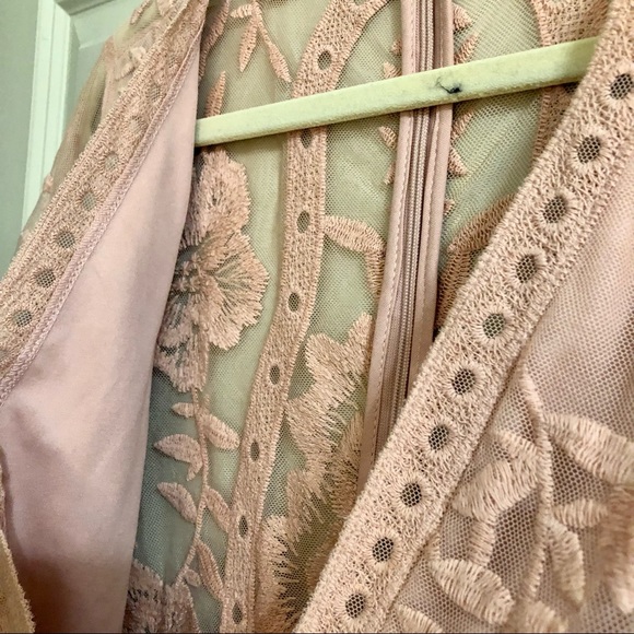 Honey Punch Plunging Lace Romper in Mauve - Picture 5 of 6